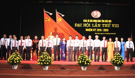 Ban Chấp hành Đảng bộ Dân chính Đảng tỉnh khóa VIII, nhiệm kỳ 2015 – 2020 ra mắt đại hội.